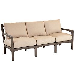 Tropez Faux Teak 79" Sofa, Shadow