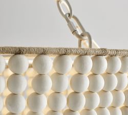 Pottery Barn Bristol Wood Bead Chandelier