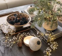 Lit Faux Frosted Pine Branch