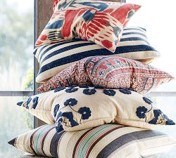 Mini Awning Striped Dhurrie Lumbar Pillow Cover