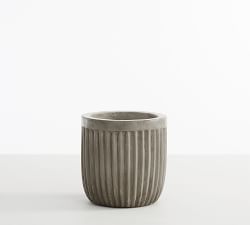 Open Box: Concrete Fluted Planters