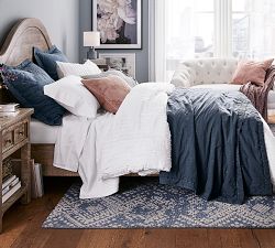 Triangle Stitch Washed Cotton Quilt &amp; Shams