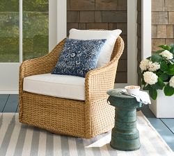 Westport Wicker Swivel Outdoor Lounge Chair