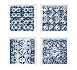 Decorative Blue Framed Paper Print