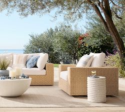 Kostas Wicker Swivel Outdoor Lounge Chair