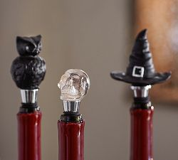 Glass Skull Wine Stopper