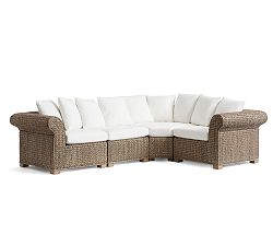 Seagrass 4-Piece Sectional with Wedge