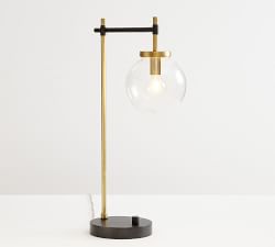 Camryn Glass Globe USB Table Lamp (23")