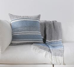 Cayce Linen Striped Pillow Cover