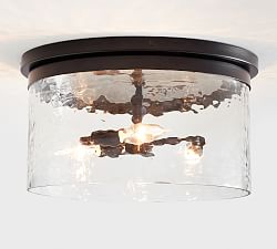 Duvall Outdoor Recycled Glass Flush Mount (15")