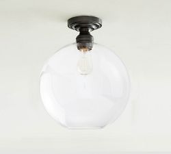 Glass Globe Flush Mount (13")