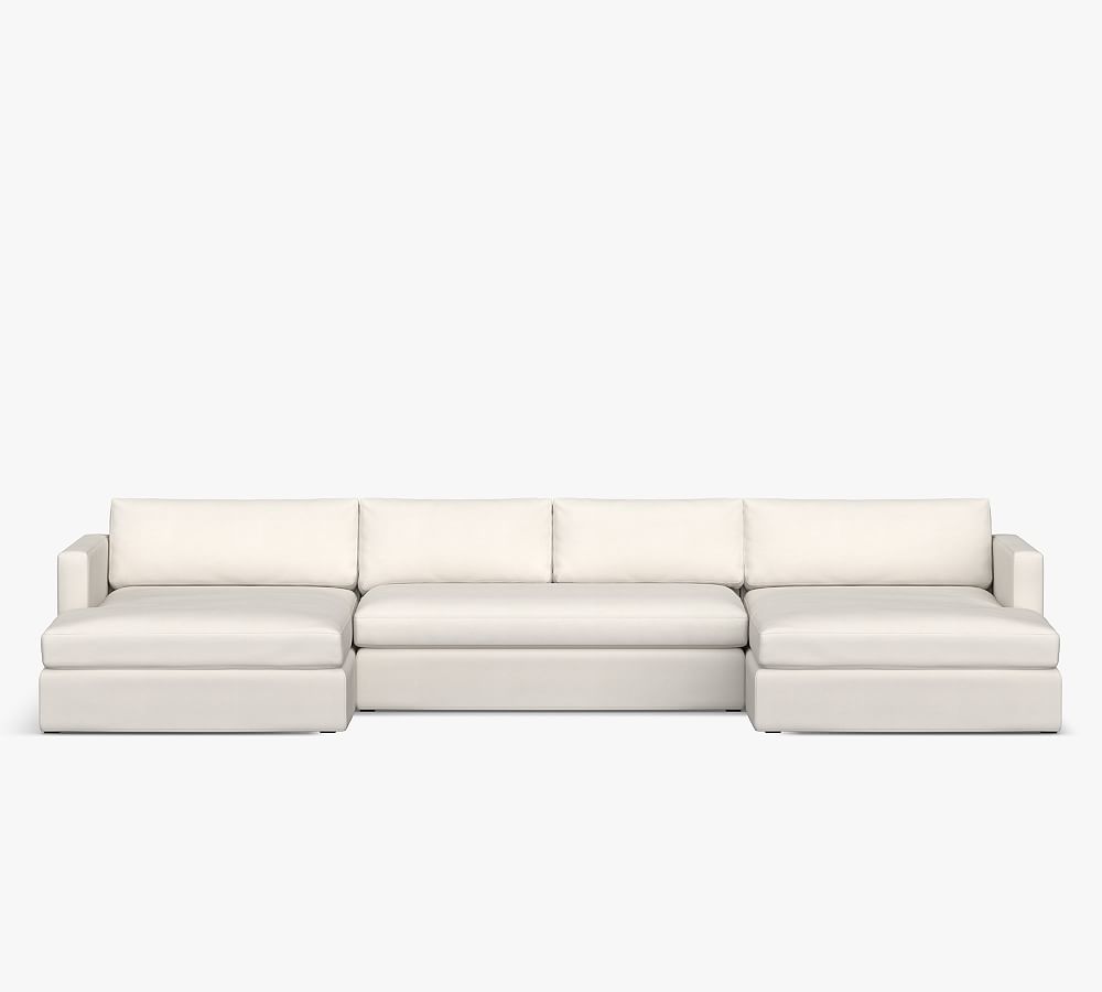 Jake Slipcovered 3-Piece Double Chaise Outdoor Sectional (163") by Pottery Barn