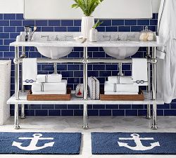 Knot Embroidered Hand Towels - Set of 2