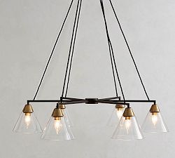 Claremont Flared Glass Round Chandelier (38")