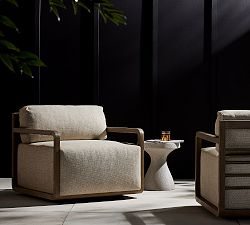 Cora Teak Swivel Outdoor Lounge Chair