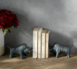 Ox Bookend, Antique Bronze