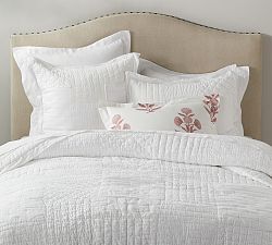 Belgian Flax Linen Patchwork Quilt &amp; Shams