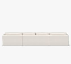 Jake Slipcovered 3-Piece Double Chaise Outdoor Sectional (163")
