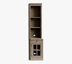 Livingston Narrow Bookcase with Cabinet (17.5")