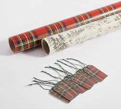 Rustic Forest and Plaid Gift Wrap Set