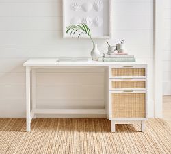 Westly Cane Single Cabinet Writing Desk (54")