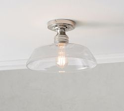 Farmhouse Glass Flush Mount (13")