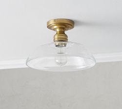 Farmhouse Glass Flush Mount (13")