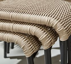 Get the Look: Tulum FSC® Acacia Round Outdoor Dining Table + All-Weather Wicker Stacking Chair