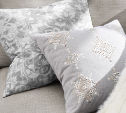 Haylie Embroidered Flannel Pillow Cover