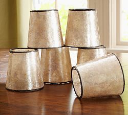 Mini Mica Drum Chandelier Shade, Set of 3 (3")