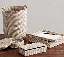 Tava Handwoven Office Accessories - Whitewash
