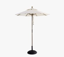 6' Round Outdoor Patio Umbrella &ndash; Eucalyptus Tilt Frame​