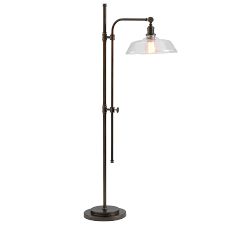 Articulating Farmhouse Glass Floor Lamp (61")