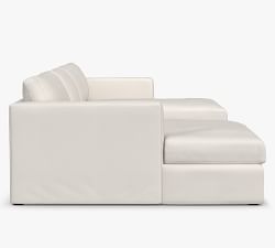 Jake Slipcovered 3-Piece Double Chaise Outdoor Sectional (163")
