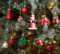 Red Assorted Glass Ornaments - Set of 20