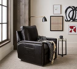 Tyler Square Arm Leather Power Lift Recliner