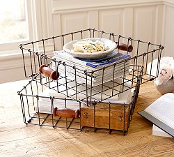 Taylor Utility Metal Wire Basket, Coffee Table Sized