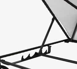 Blithdale Metal Outdoor Single Chaise Lounge with Wheels