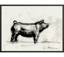 Custom Framed Print - Pig by The Artists Studio