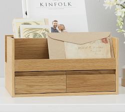Folsom White Oak Desktop Organizer