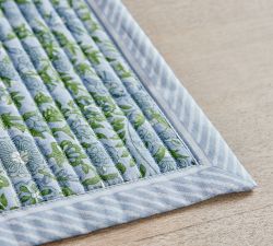 Keaton Paisley Block Print Quilted Placemats - Set of 4