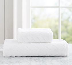 Sculpted Cable Organic Towel