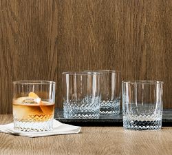 Diamond Cut Cocktail Glasses - Set of 4