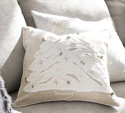 Embellished Sparkle Tree Pillow Cover