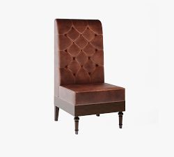 Hayworth High Back Leather Banquette