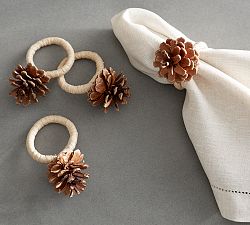 Pinecone Napkin Ring, Set of 4