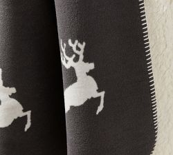 Stag Jacquard Sherpa Back Throw