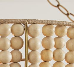 Bristol Wood Bead Chandelier (30")