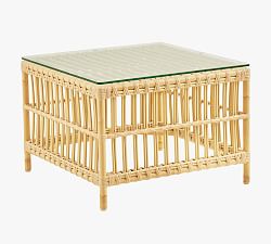 Caroline Rattan Square Outdoor Side Table (24")