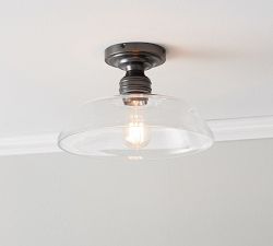 Farmhouse Glass Flush Mount (13")